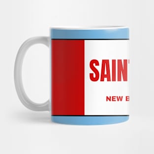 Saint John City in Canadian Flag Colors Mug